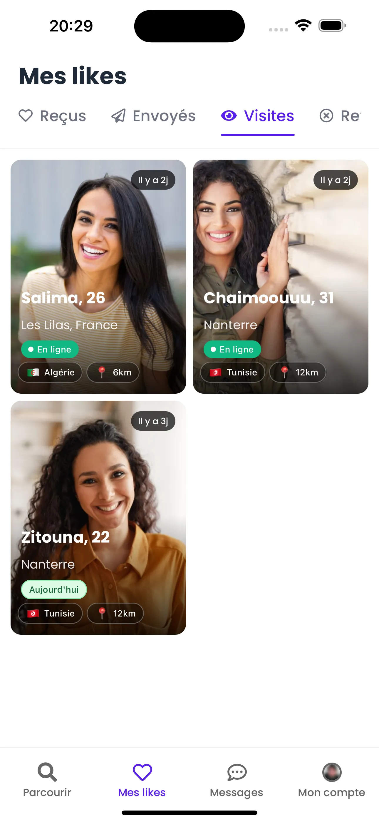 Vos rencontres en un coup d'œil 1